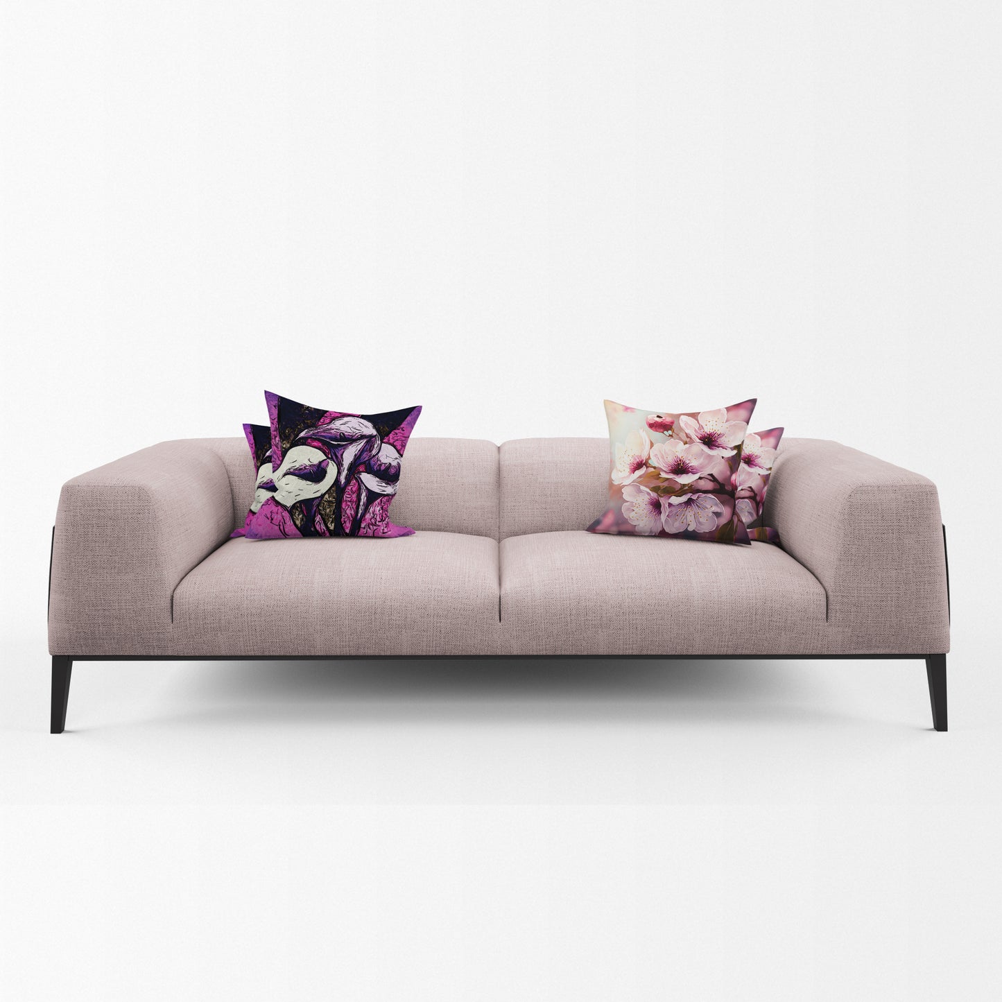 Purple and Pink Flowers Luxury Scatter Covers (Set of 4)