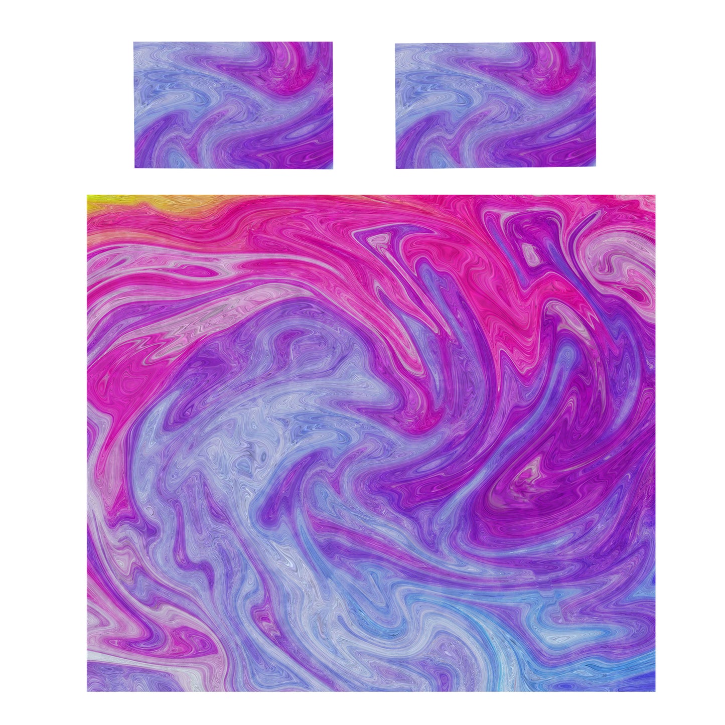 Purple and Pink Spiral Duvet Cover Set