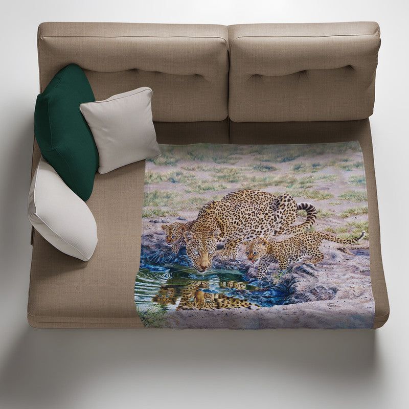 Queen of Cubs Light Weight Fleece Blanket by Delene Lambert