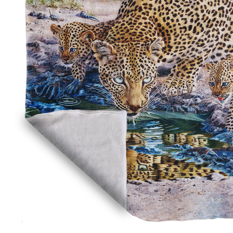 Queen of Cubs Light Weight Fleece Blanket by Delene Lambert