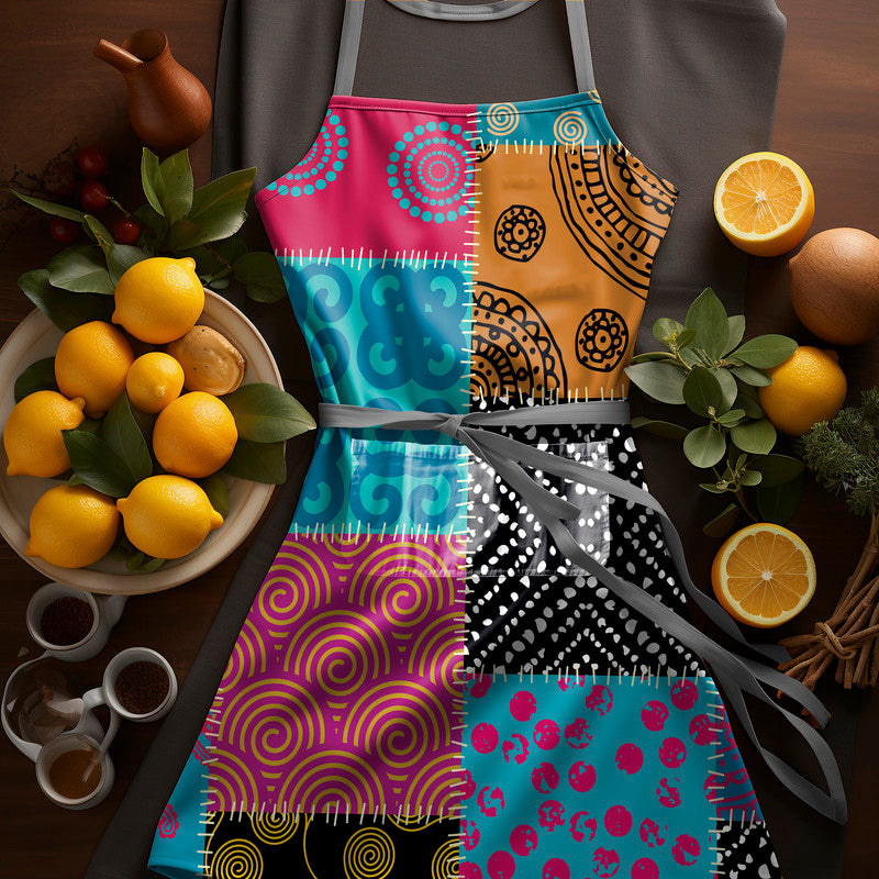 Quilt Pattern Medium Length Apron