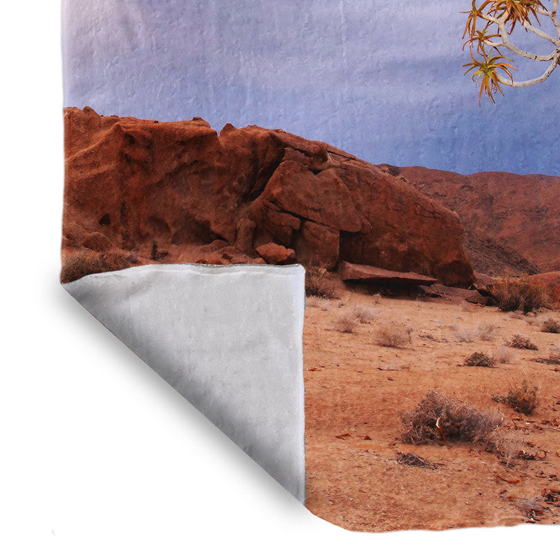 Quiver Tree Landscape Africa Light Weigt Fleece Blanket By Fanie Heymans