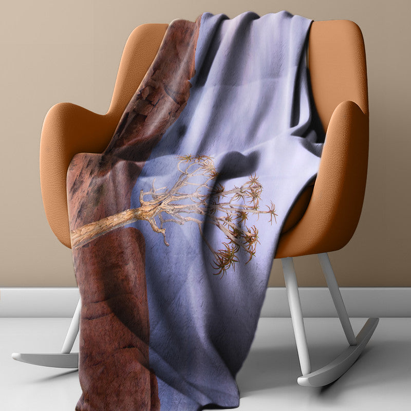 Quiver Tree Landscape Africa Light Weigt Fleece Blanket By Fanie Heymans