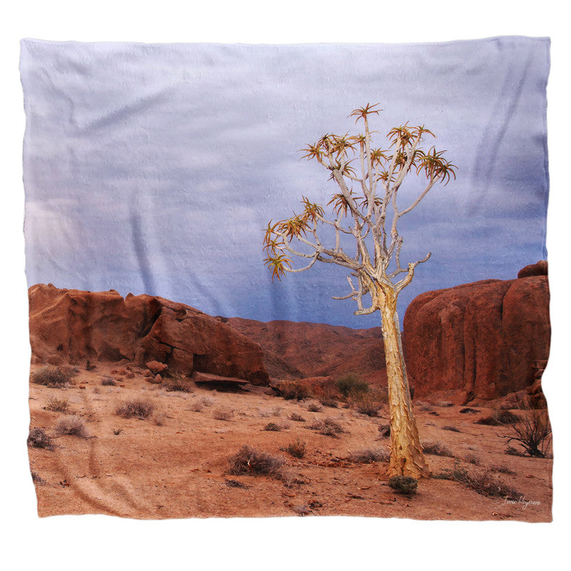 Quiver Tree Landscape Africa Light Weigt Fleece Blanket By Fanie Heymans