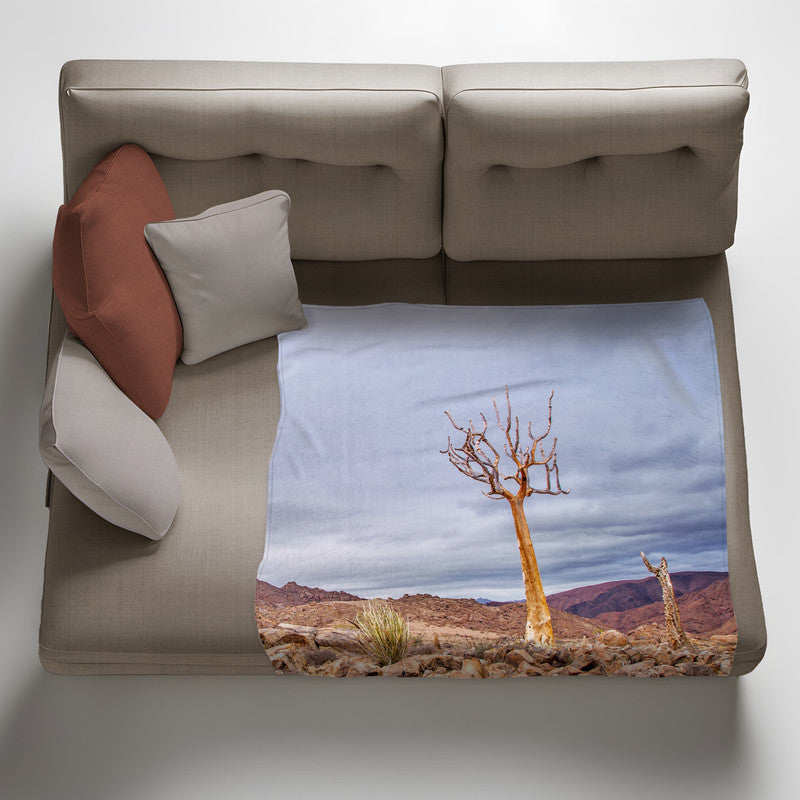 Quiver Tree Richtersveld Light Weigt Fleece Blanket By Fanie Heymans