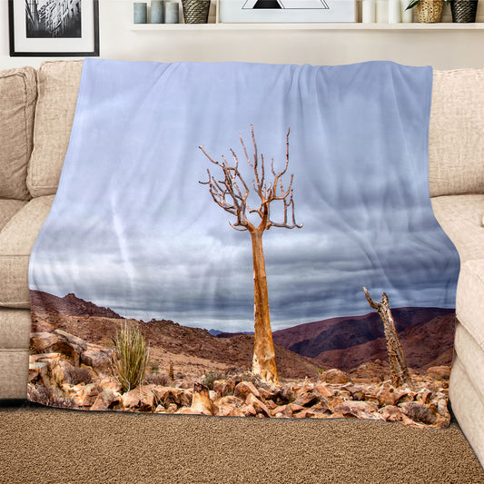 Quiver Tree Light Weigt Fleece Blanket By Annette Heymans