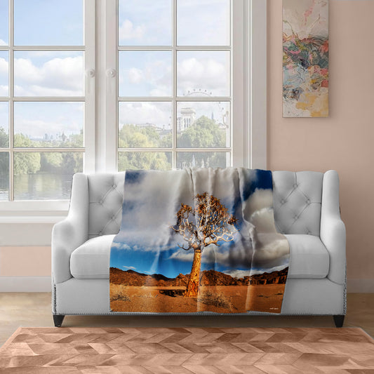 Quiver Tree Light Weigt Fleece Blanket By Annette Heymans