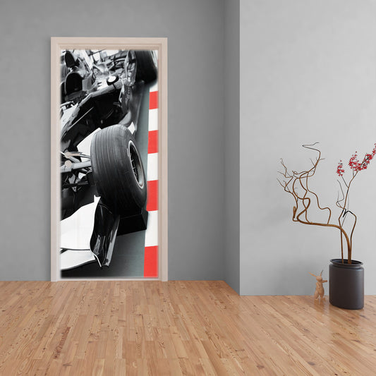 Racer Black Door Decoupage