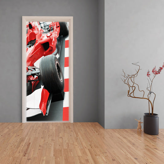 Racer Red Door Decoupage