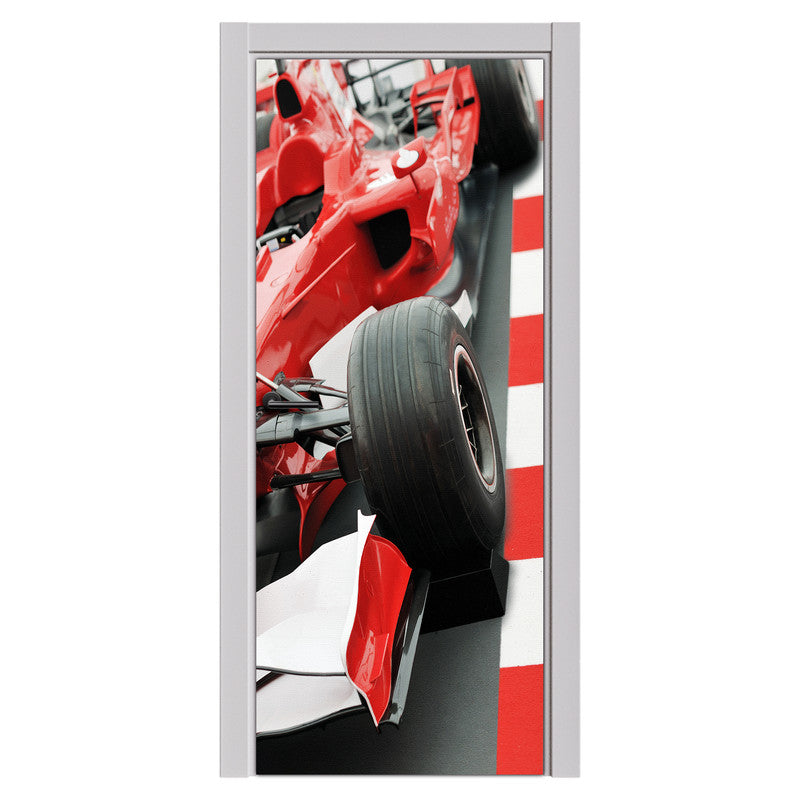 Racer Red Door Decoupage