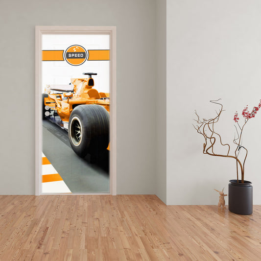 Racing Yellow Door Decoupage
