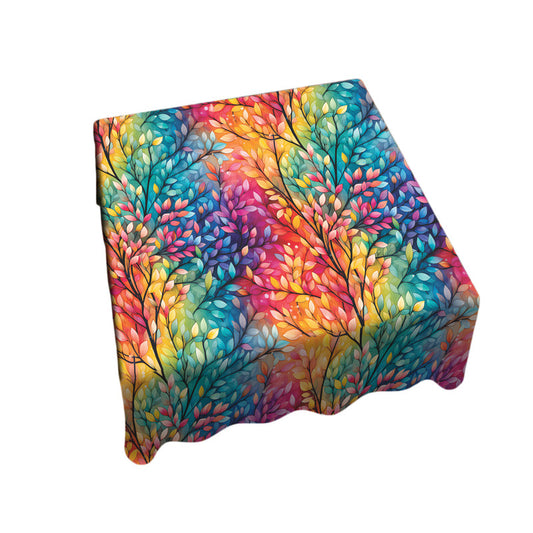 Bright Rainbow Foilage Square Tablecloth
