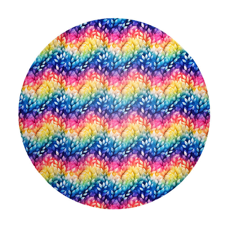 Rainbow Foliage Bright Round Tablecloth