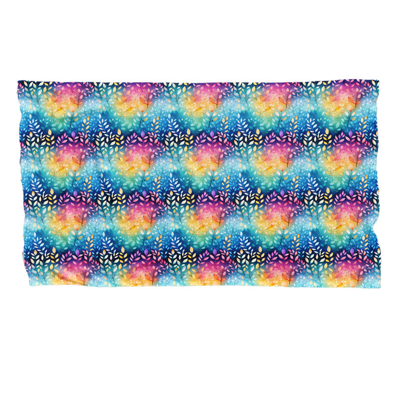 Rainbow Bright Foliage Light Bed Throw