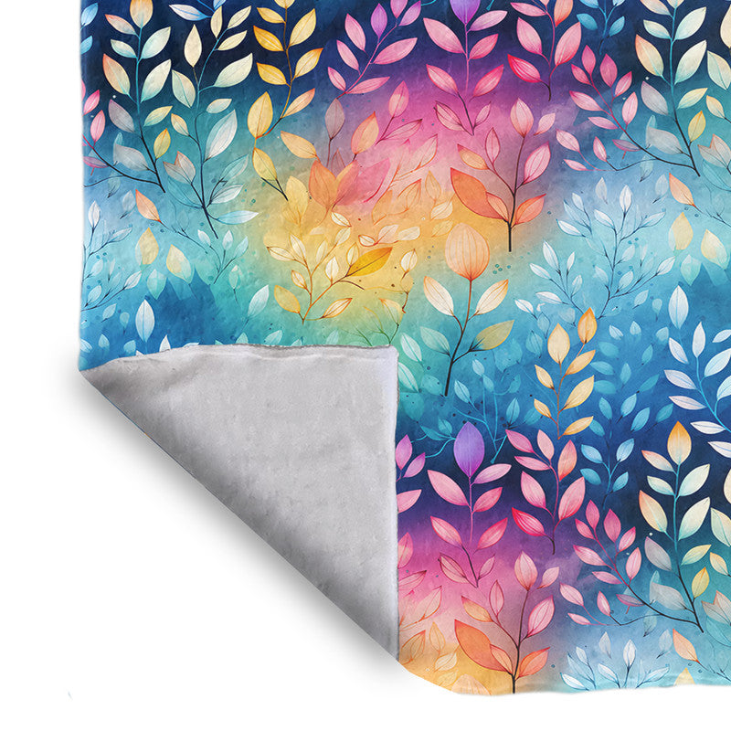 Rainbow Bright Foliage Light Bed Throw