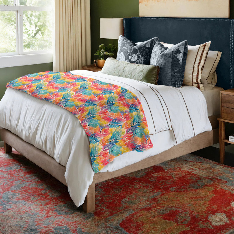 Sunlight Foliage Light Bed Throw