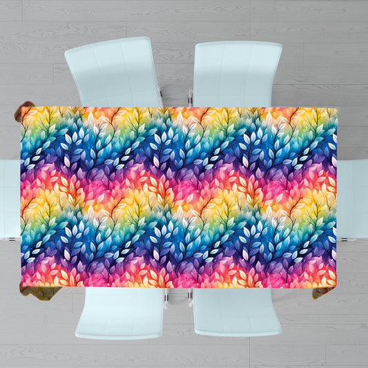 Rainbow Lines Rectangle Tablecloth