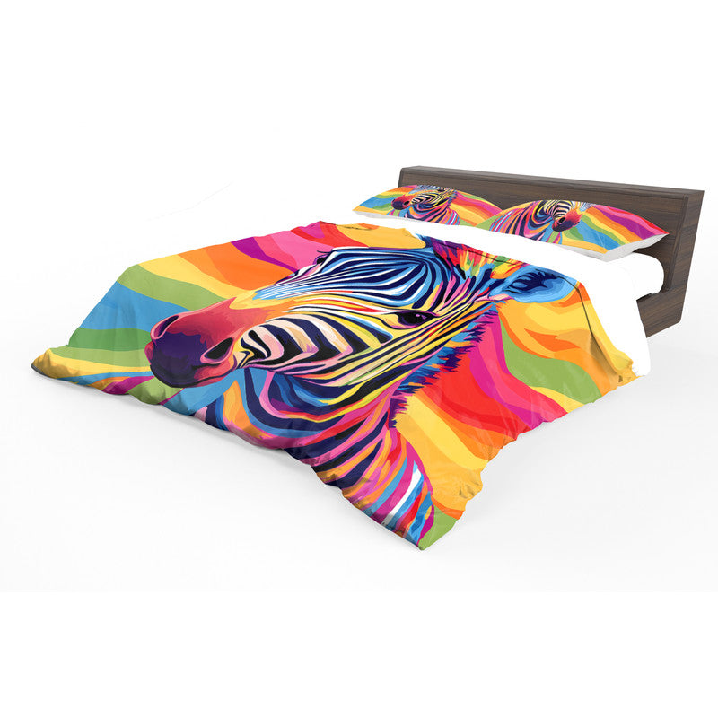Rainbow Zebra Duvet Cover Set by Wikus Schalkwyk