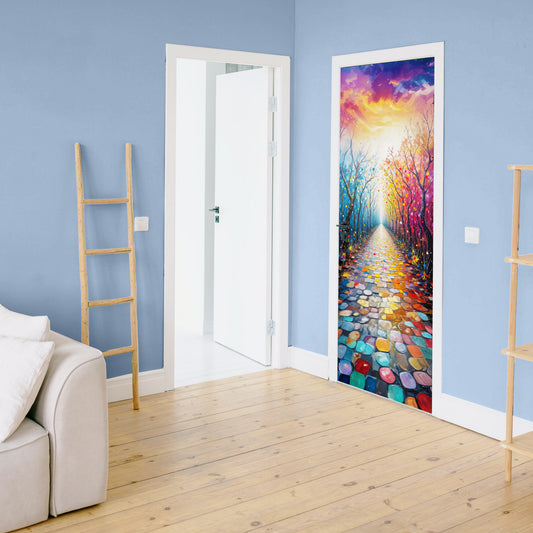 Rainbow Grove Passage Door Decoupage