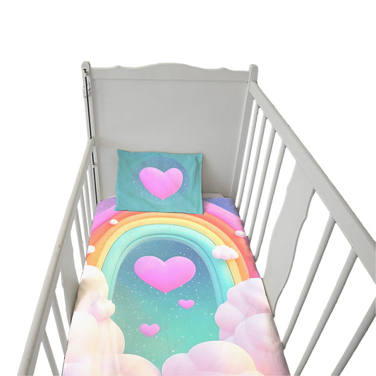 Rainbow Heart Cot Set