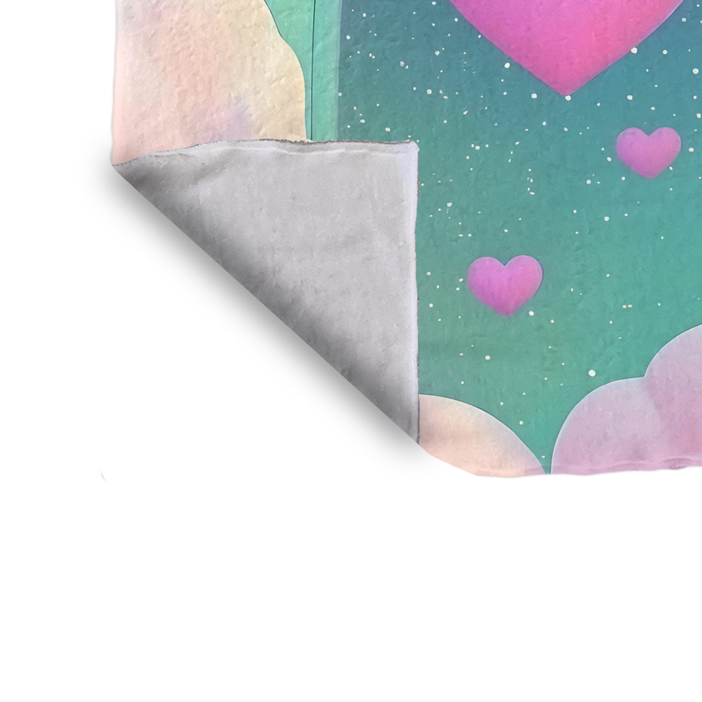 Rainbow Heart Minky Blanket