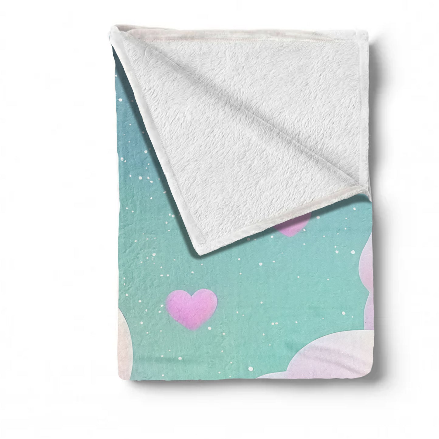 Rainbow Heart Minky Blanket