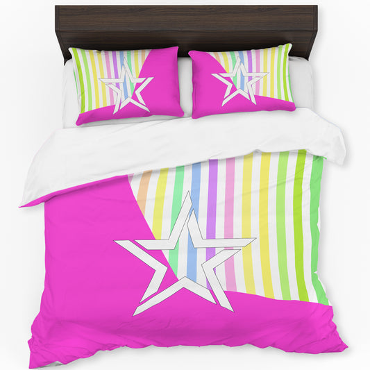 Rainbow Star Duvet Cover Set
