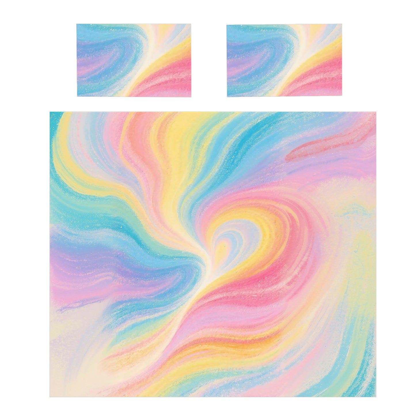 Rainbow Swirll Queen Duvet