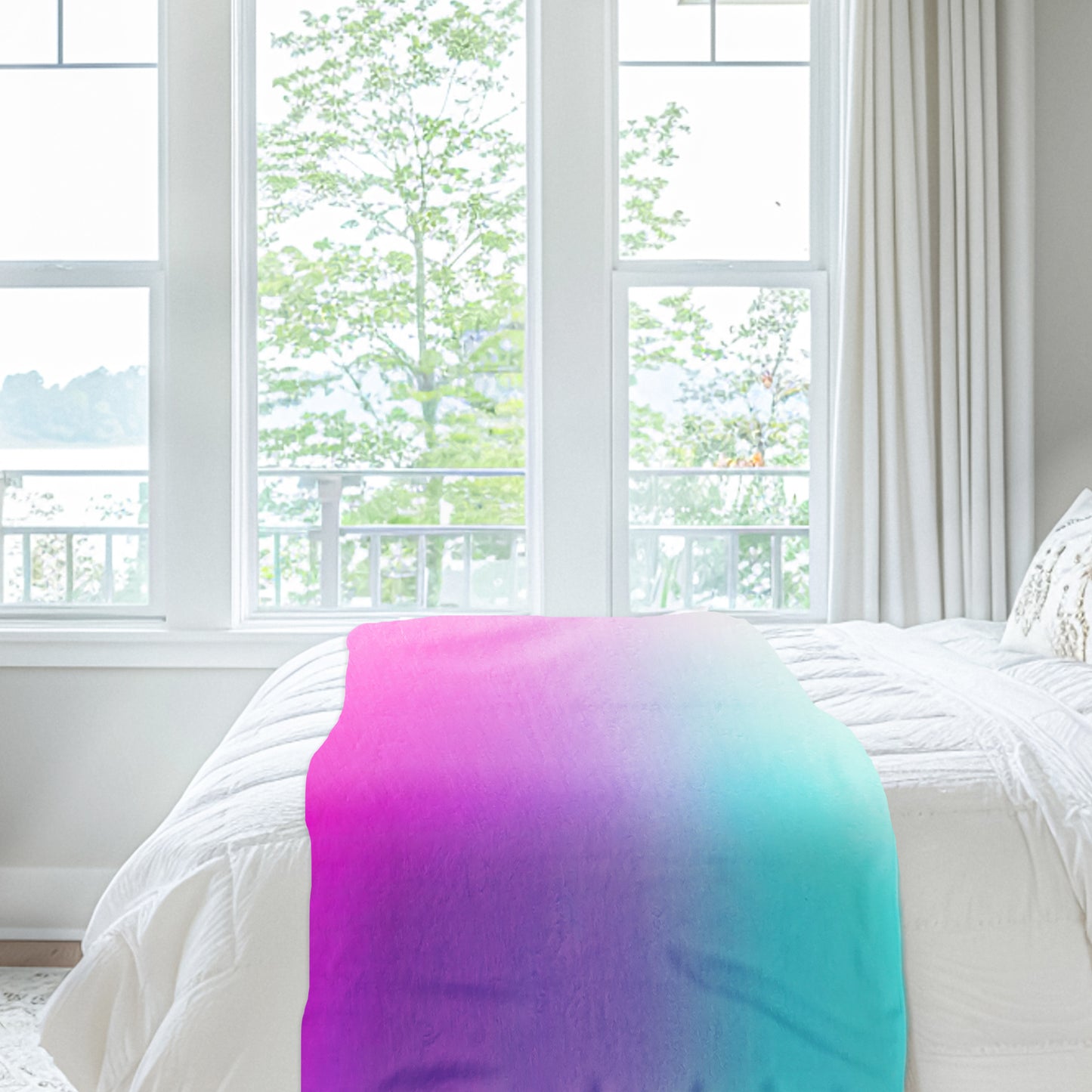 Rainbow Shadow Light Bed Throw
