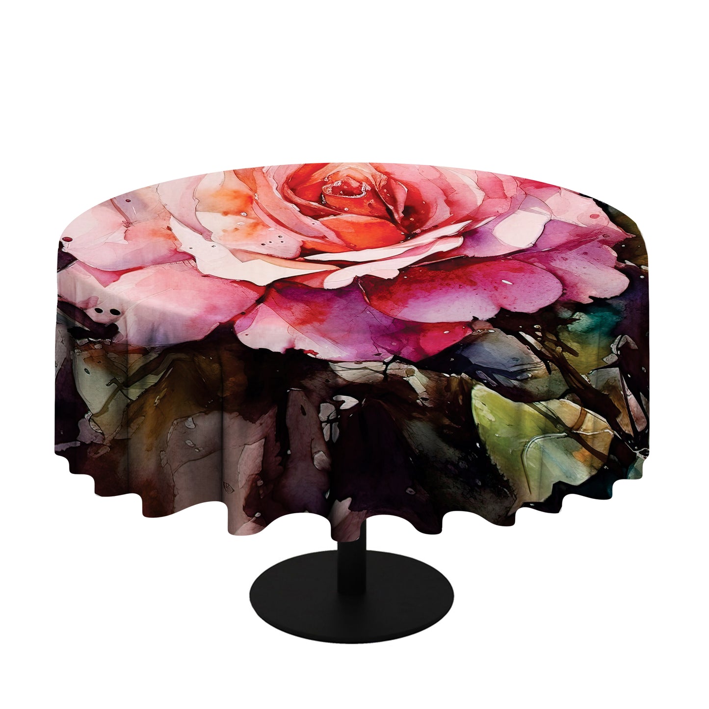 Rambling Rose Round Tablecloth