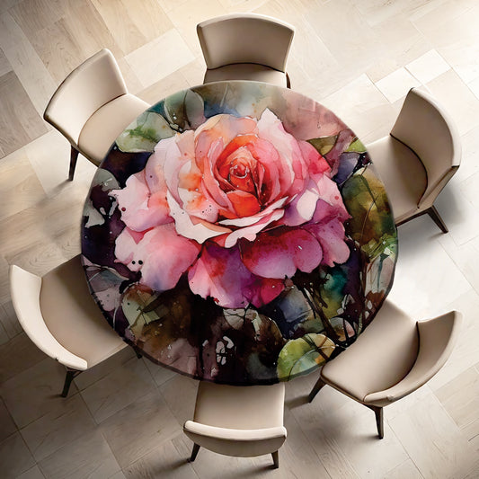 Rambling Rose Round Tablecloth