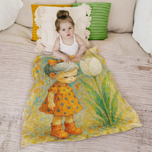 Rea Red Dress Toddler Fleece Blanket