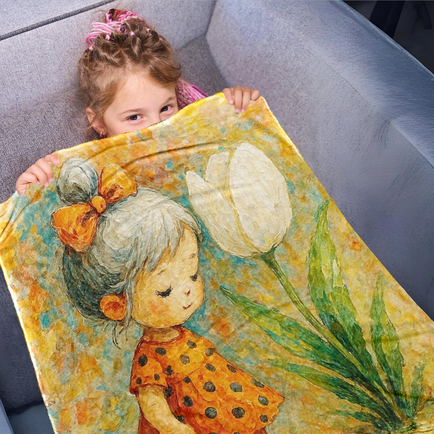 Rea Red Dress Toddler Fleece Blanket