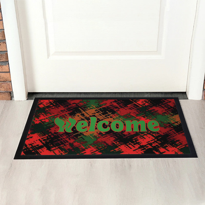 Red And Green Tartan Door Mat