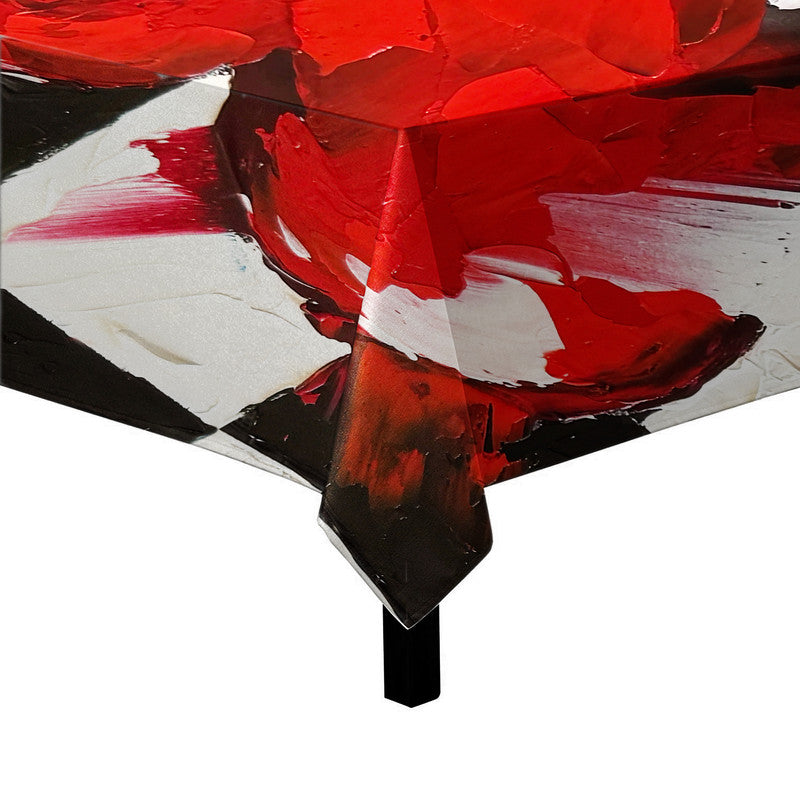 Red Heart Square Tablecloth by Juanette Menderoi