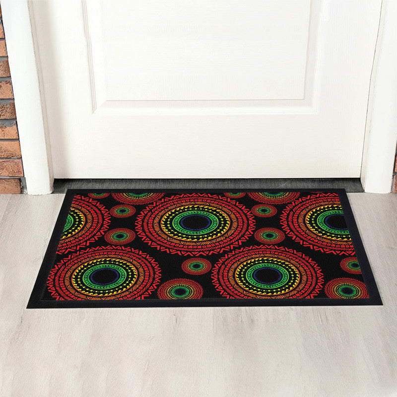 Red Mandala Door Mat