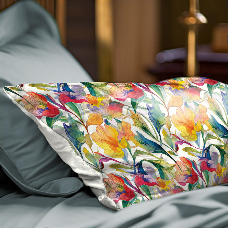 Red and Yellow Lilies Oblong Luxury Scatter