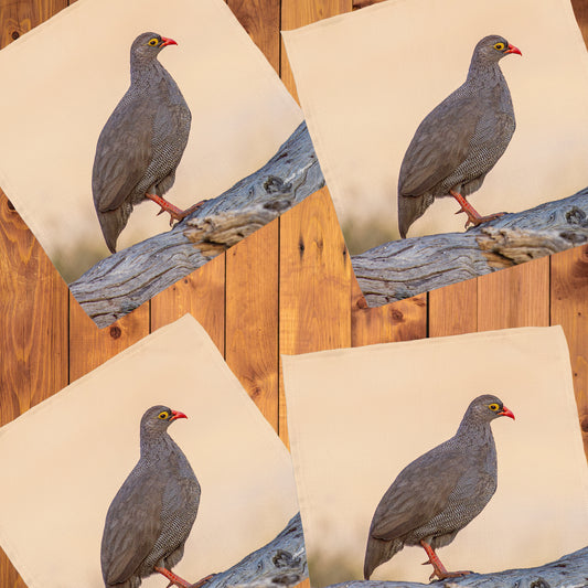 Red-billed Francolin Napkins by Annette Heymans