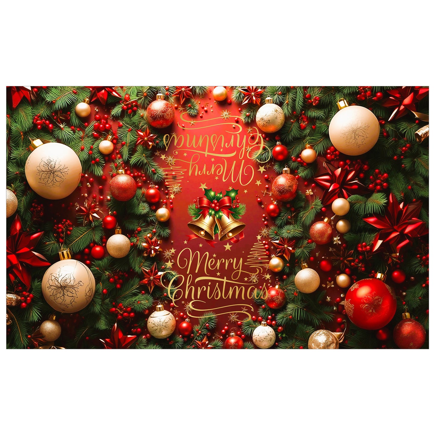 Red Christmas Magic Rectangle Tablecloth