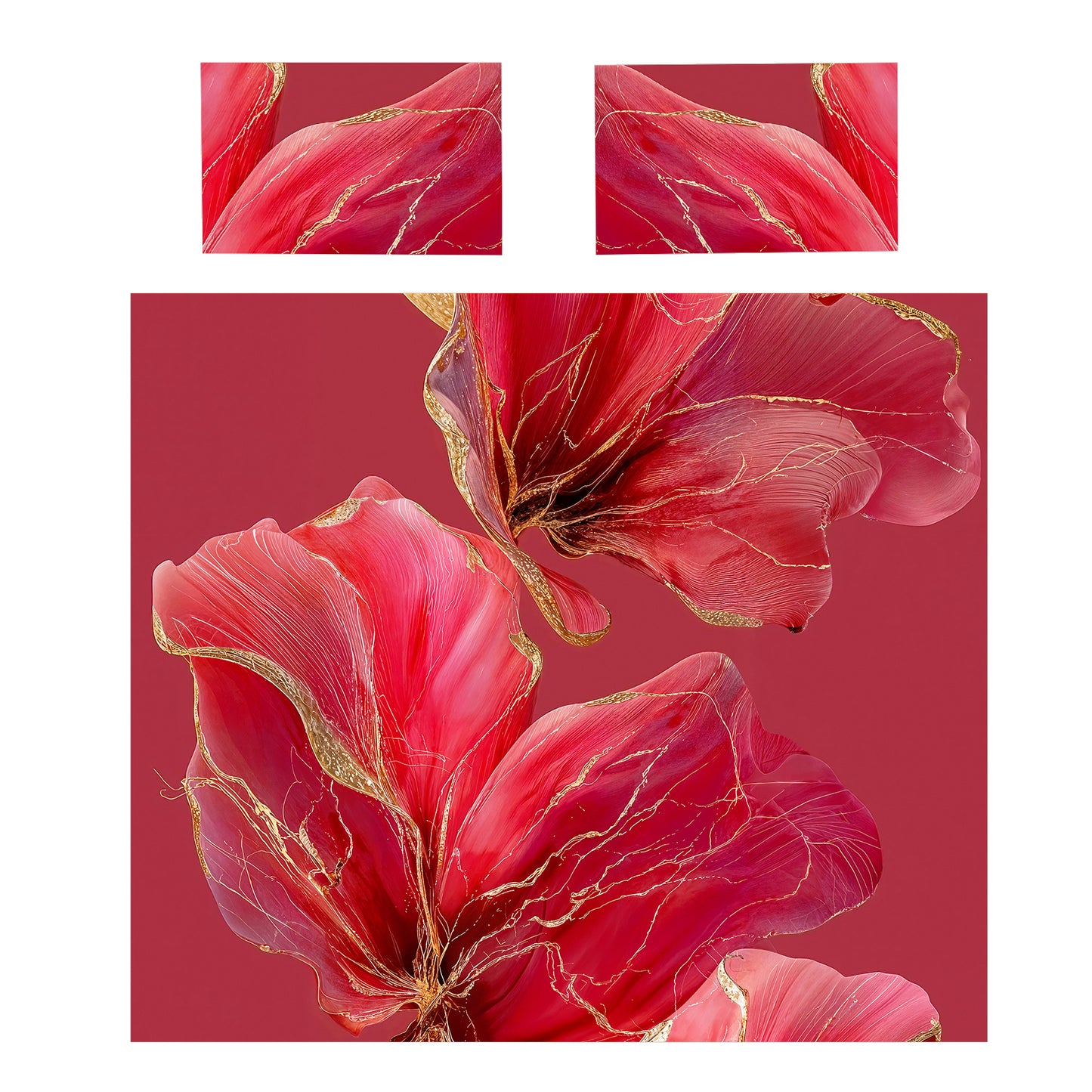 Red Deliacy Duvet Cover Set