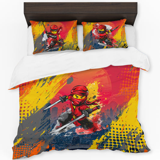 Red Ninja Duvet Cover Set