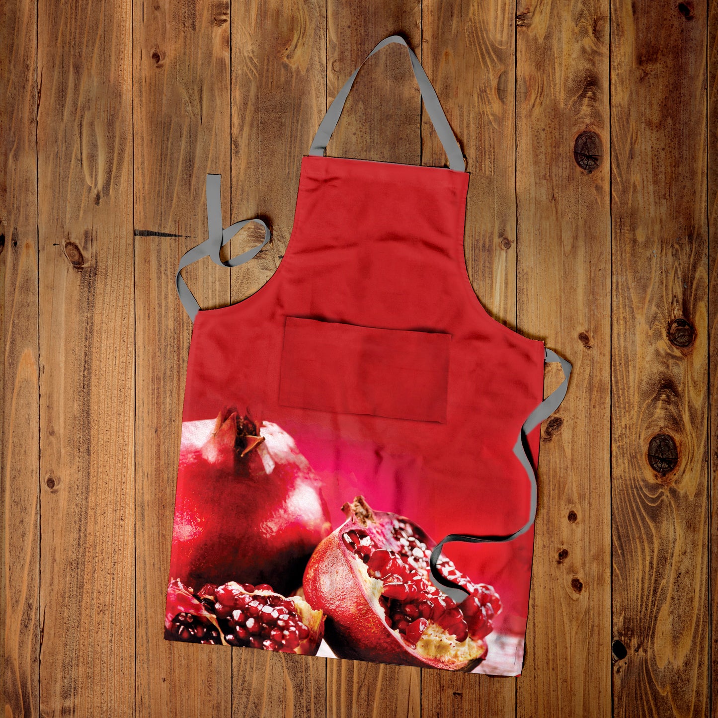 Red Pomegranate Medium Length Apron