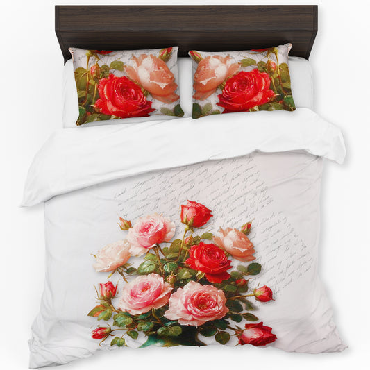 Red Roses Duvet Cover Set