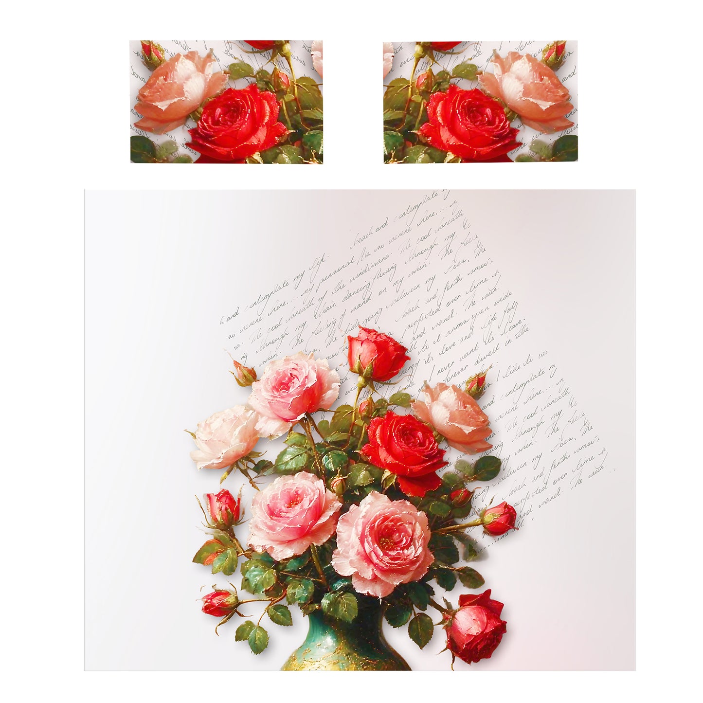Red Roses Duvet Cover Set