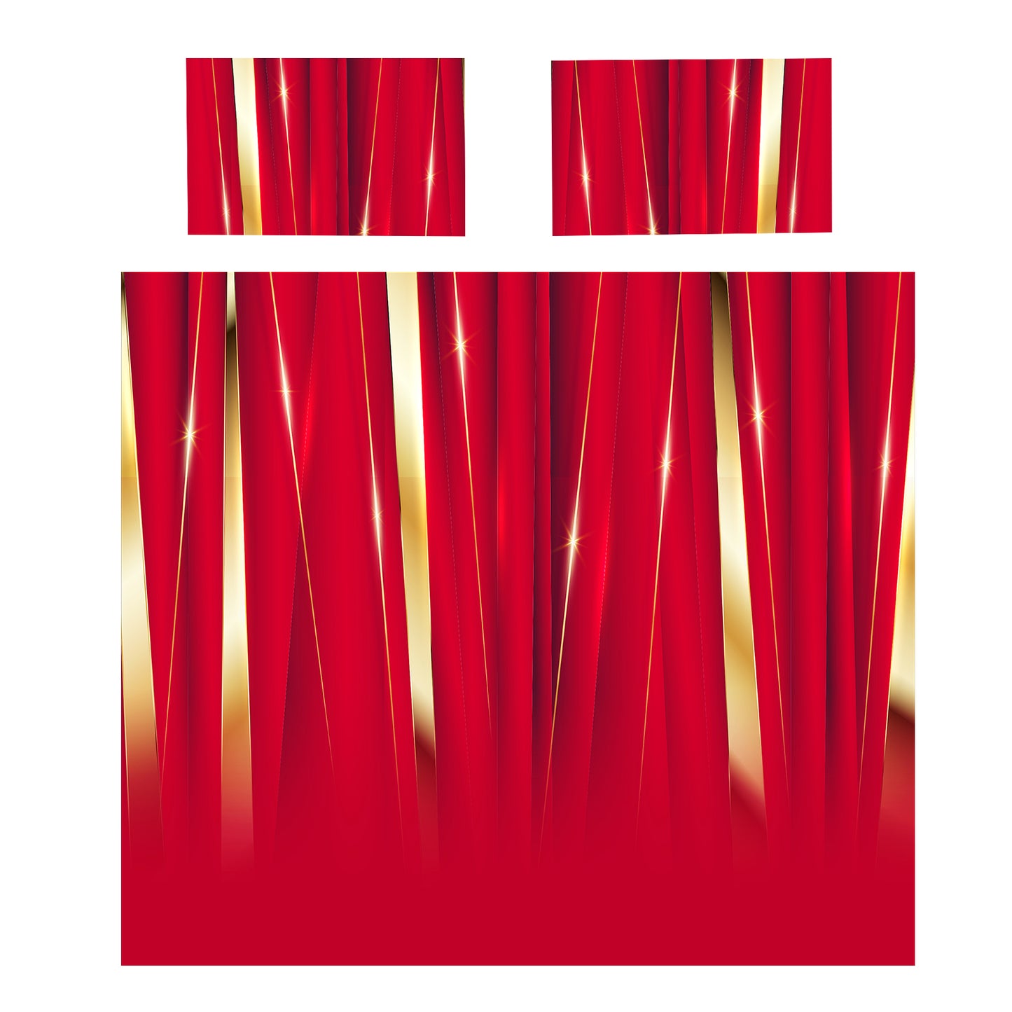 Red Royal Veil Duvet Cover Set