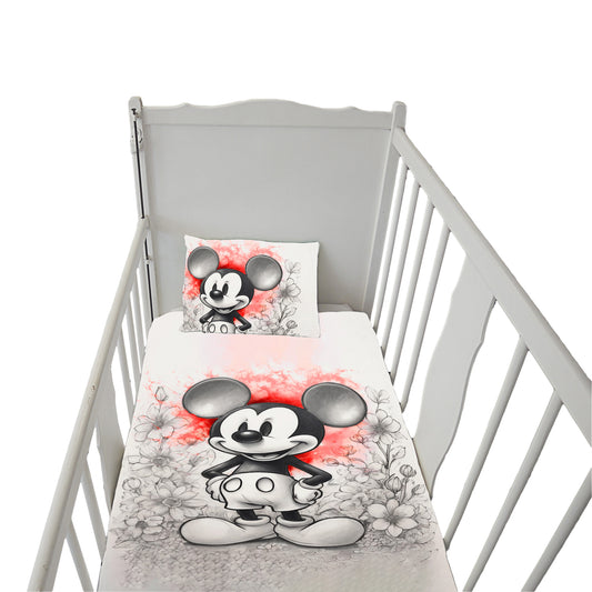 Red Steam Boat Willie By Nathan Pieterse Cot Duvet Set