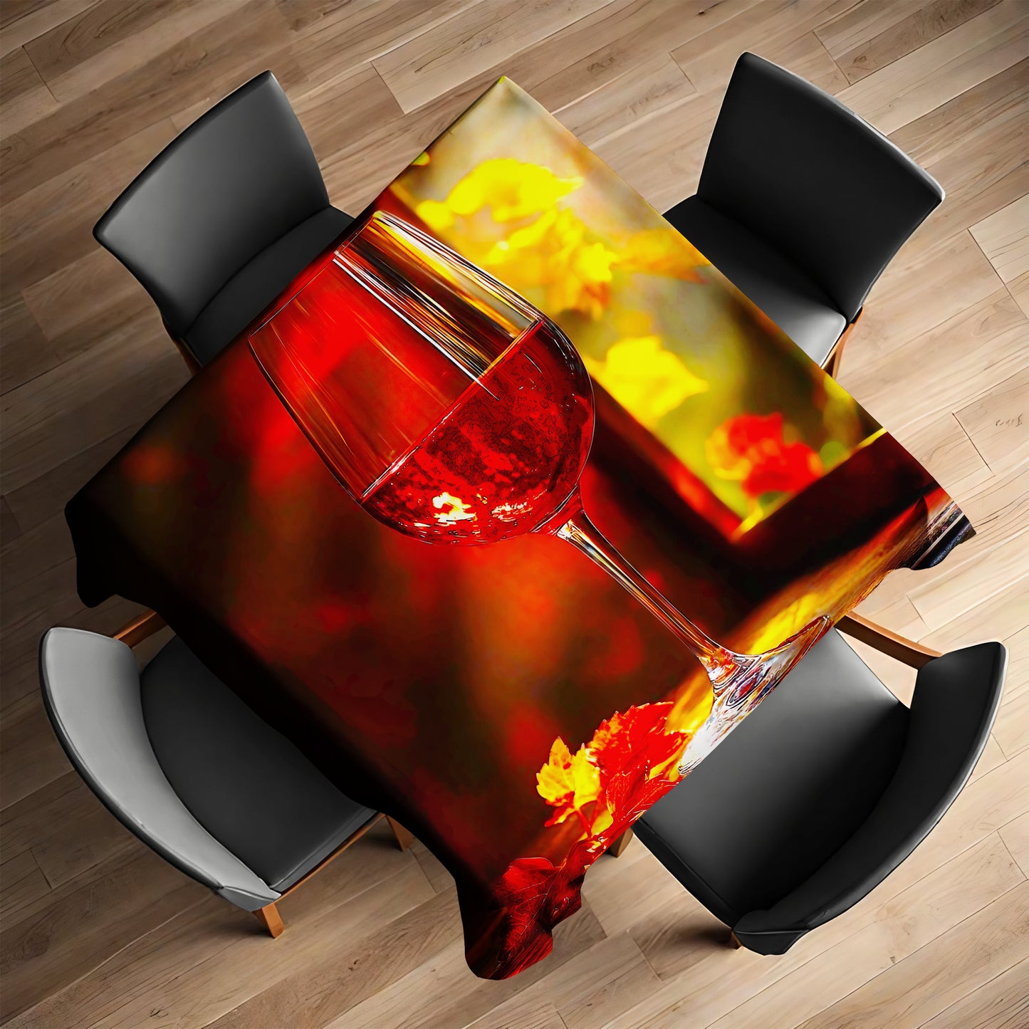 Red Wine Square Tablecloth