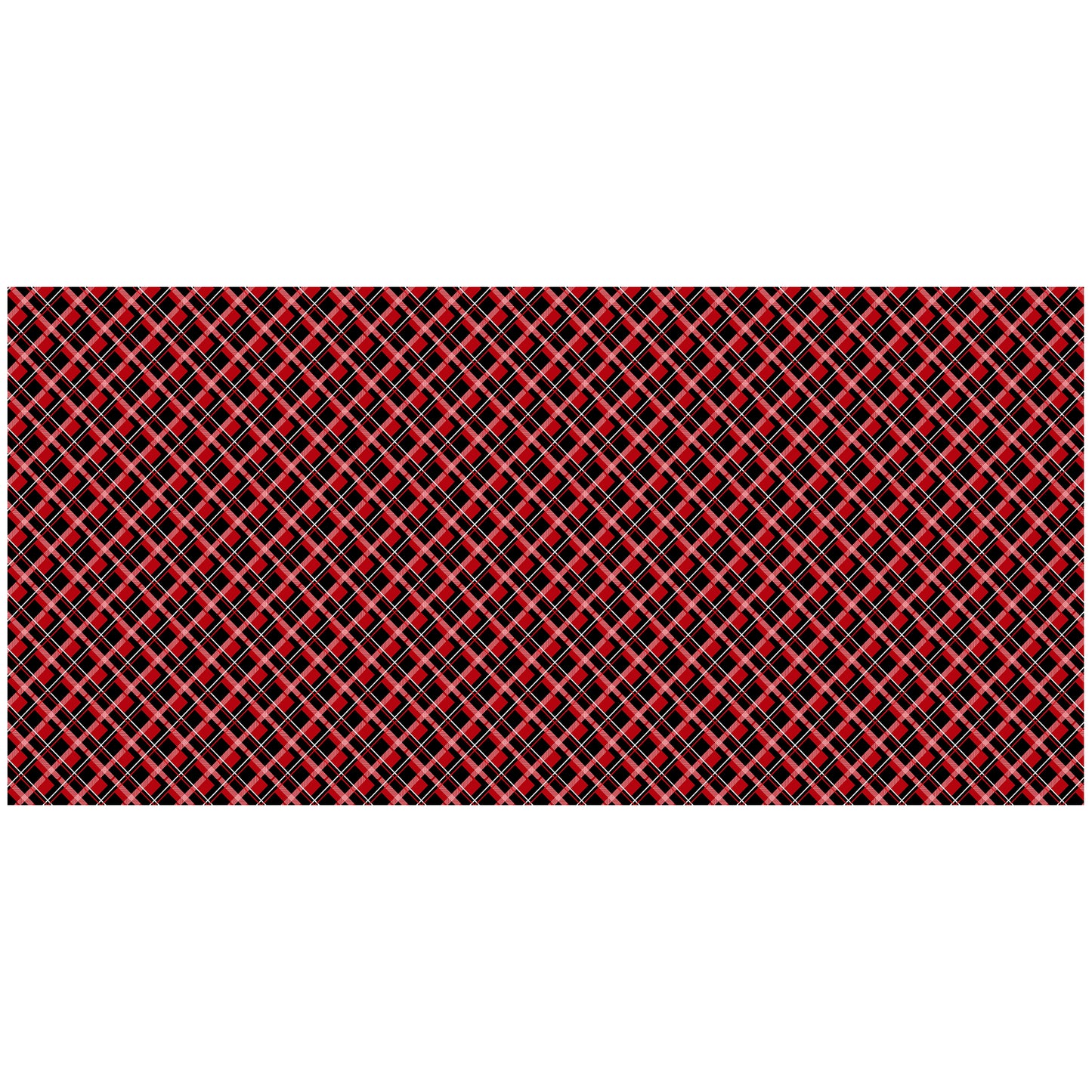 Red and Black Checkered Pattern 3m Rectangle Tablecloth