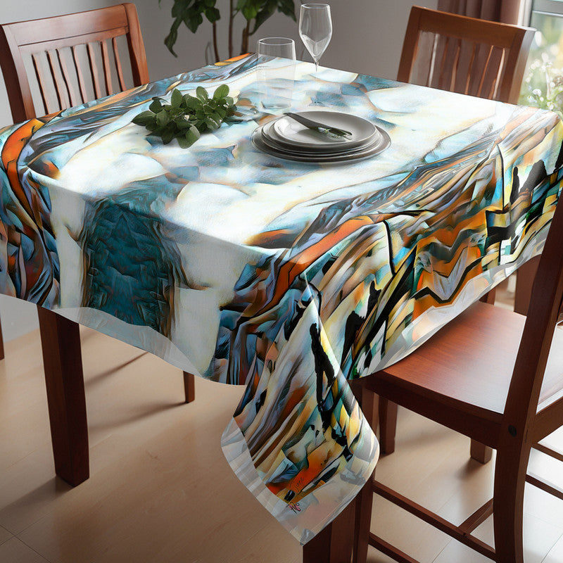 Reflecting Pattern Square Tablecloth By Jinge for Fifo