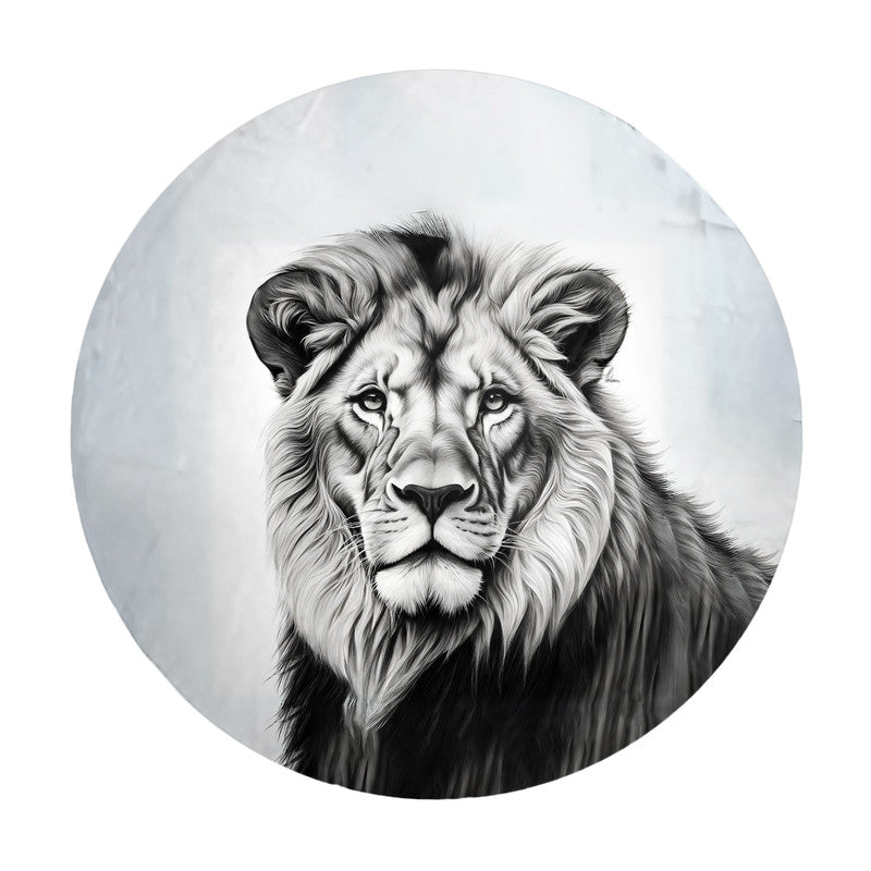 Regal Majesty Lion Round Tablecloth by Nathan Pieterse
